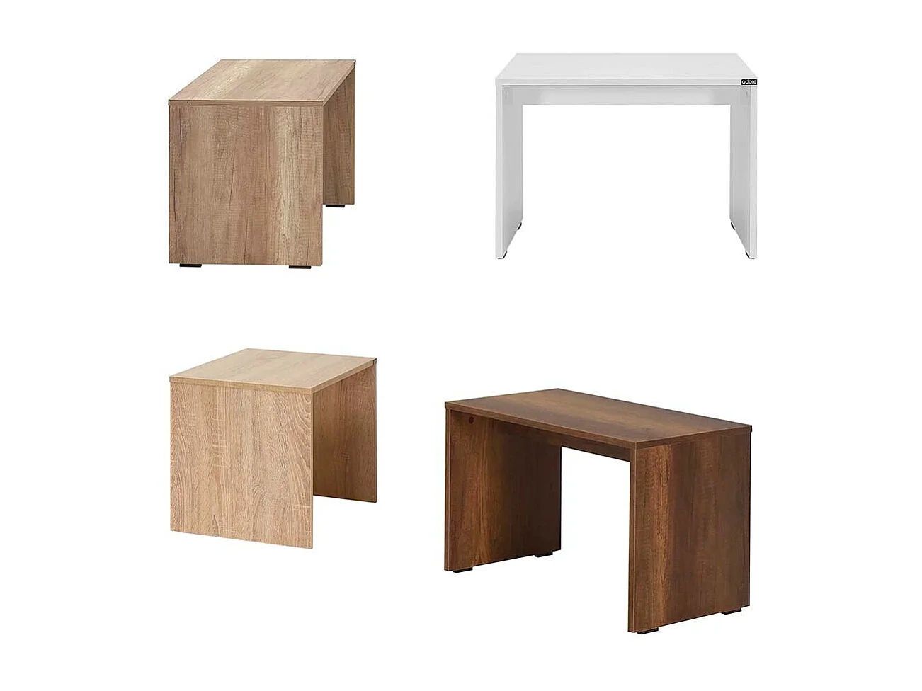 Mesa de Centro Elegante em Nogueira Clara - Design Moderno e Funcionalidade Excepcional