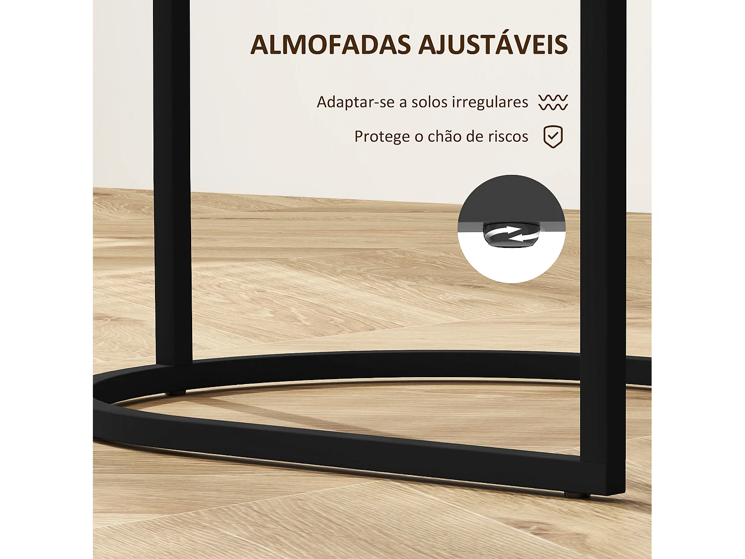 Conjunto de 2 Mesas Auxiliares para Sala de Estar com Estrutura de Aço em Estilo Rústico Ålesund