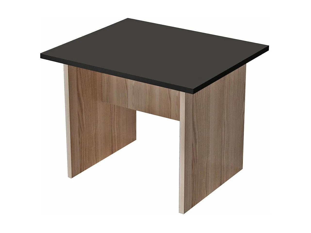 Mesa de Centro Moderna Vo2-Ob em Carvalho e Preto