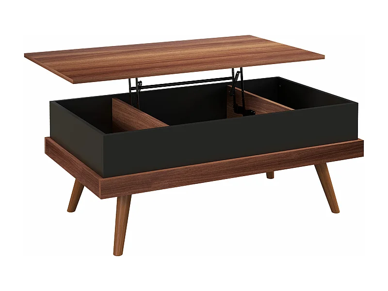 Mesa de centro marrón y negro 100x79x54 cm HOMCOM