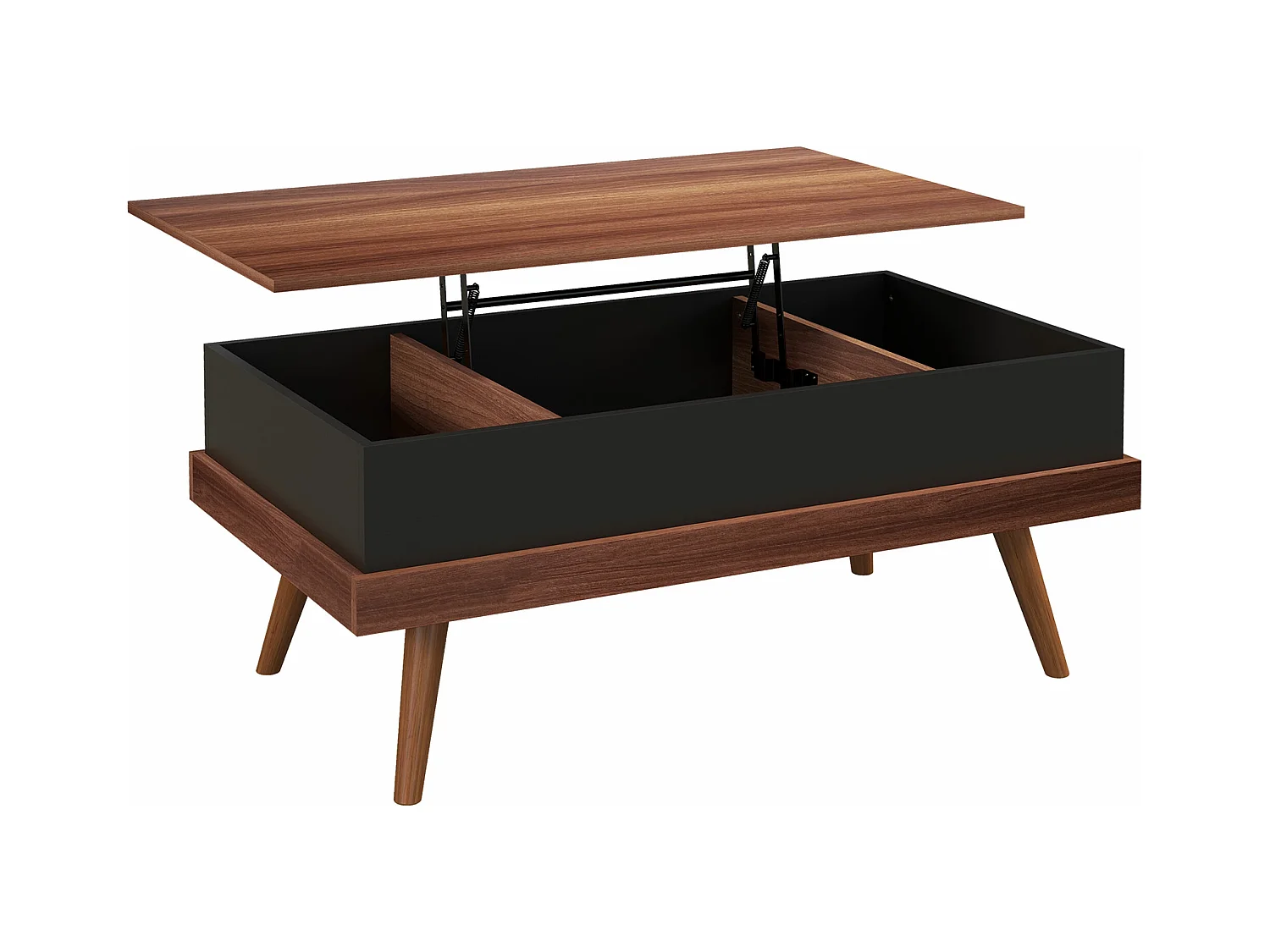 Mesa de centro marrón y negro 100x79x54 cm HOMCOM