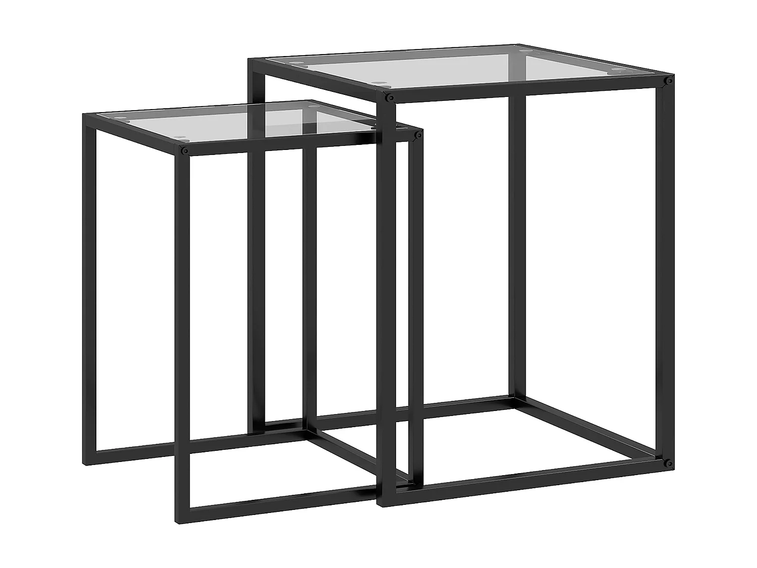 Mesas auxiliares negro 42x42x51 cm HOMCOM