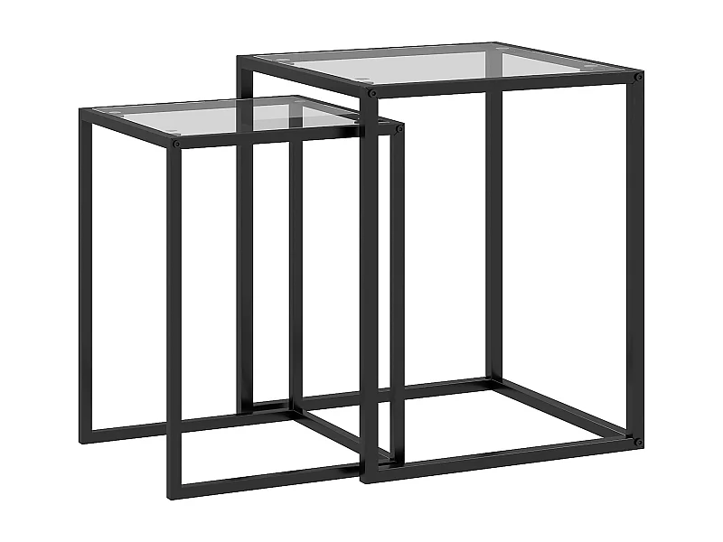 Mesas auxiliares negro 42x42x51 cm HOMCOM