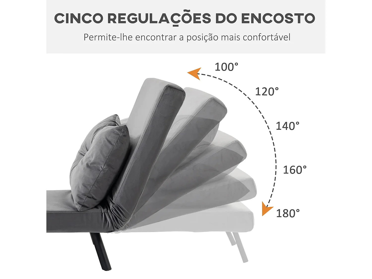 Poltrona-Cama Lopez Cinza com Encosto Ajustável e Design Moderno para Conforto e Estilo