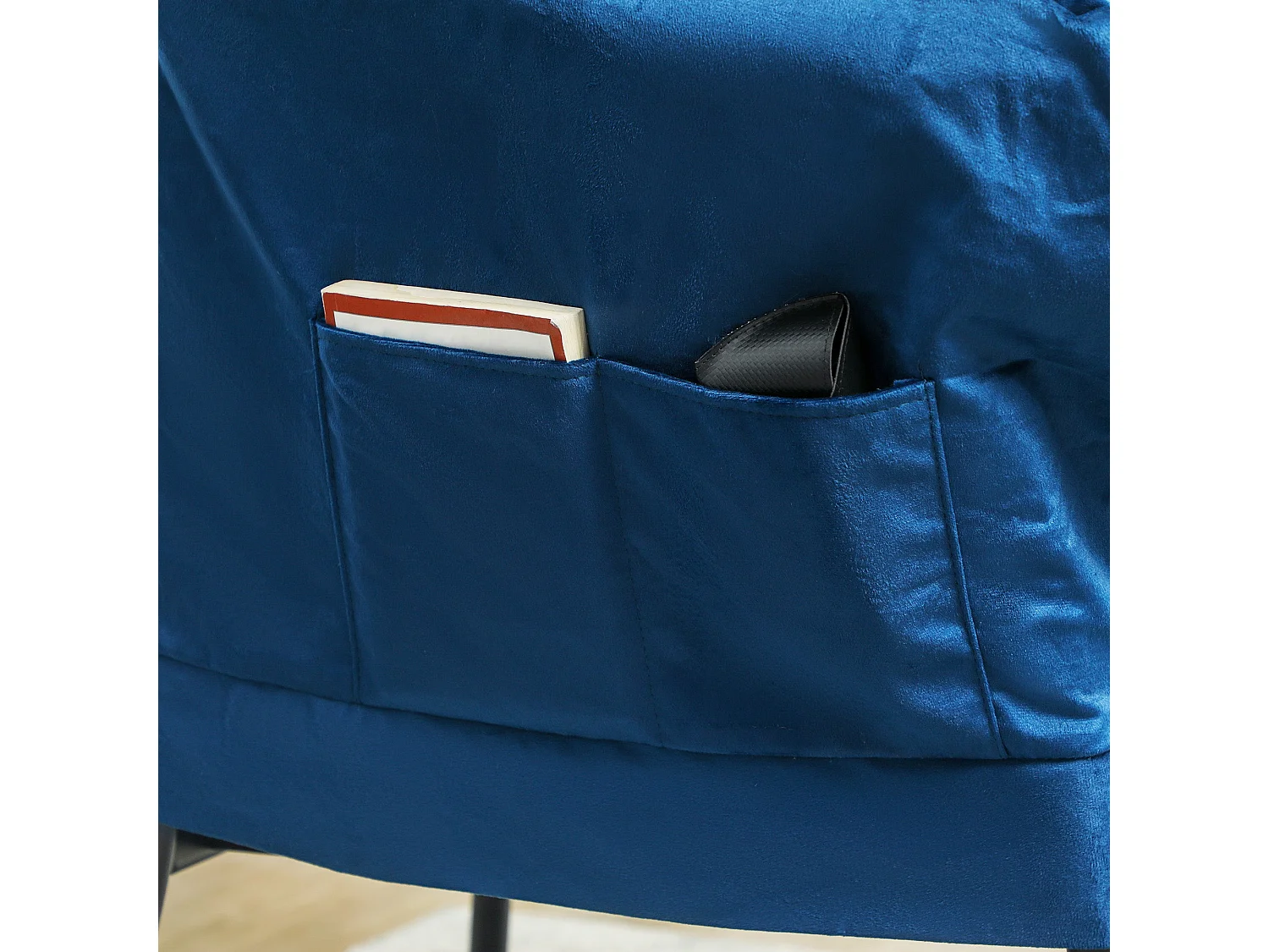 Butaca Nube Homcom con reposapiés azul 100x80x78 cm