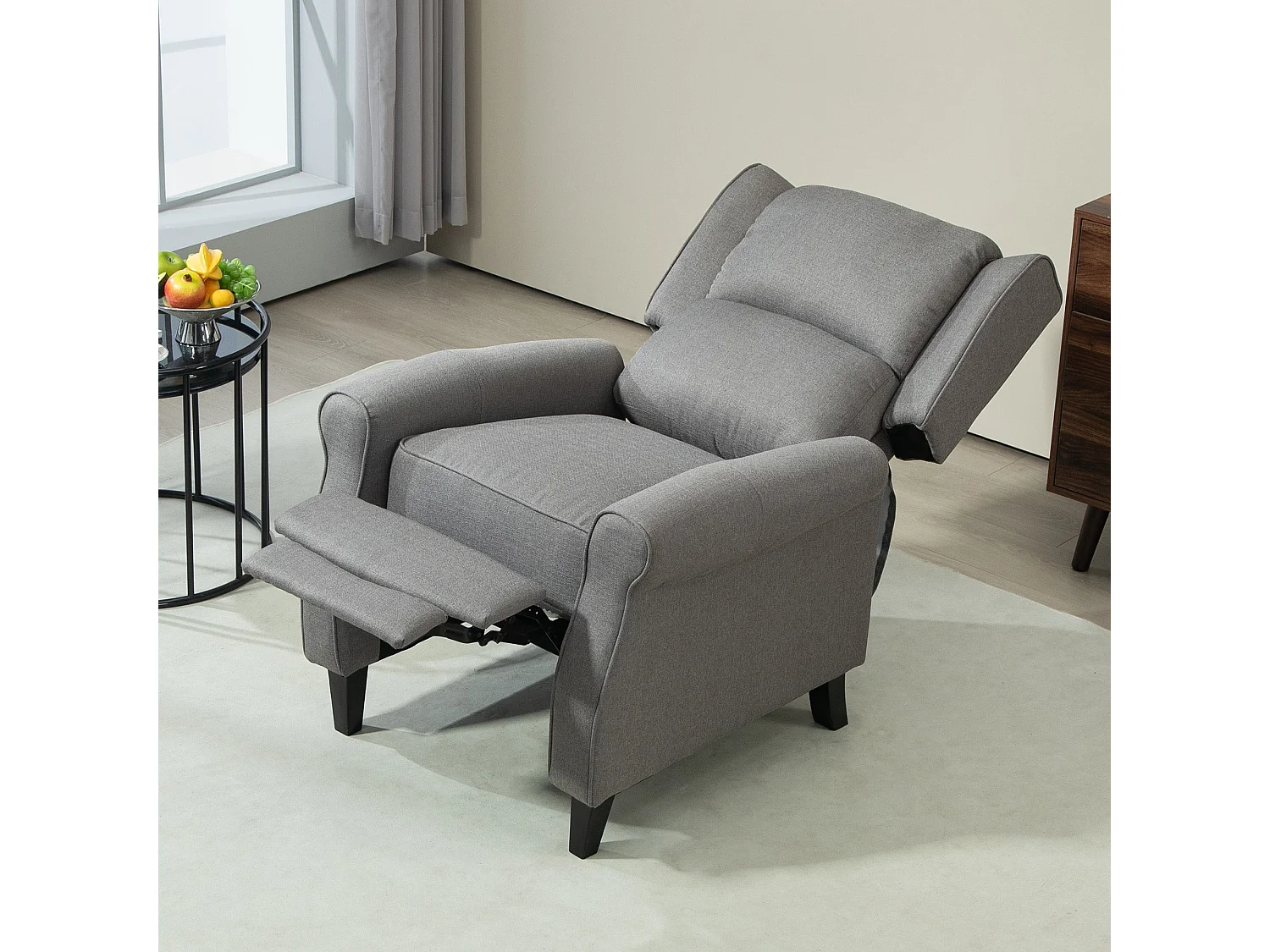 Poltrona Reclinável HOMCOM com Apoio para os Pés - Conforto e Estilo para Sua Sala de Estar