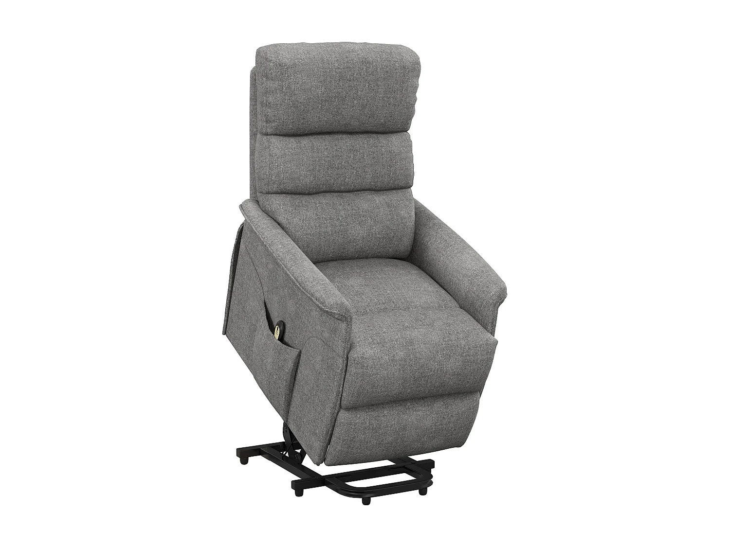 Sillón relax Marcelo Homcom reclinable sistema de elevación y mando a distancia gris 96x66x90 cm