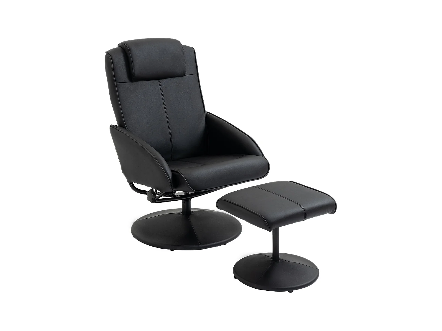 Sillón reclinable Ametrino Homcom con reposapiés negro 101x71x78 cm