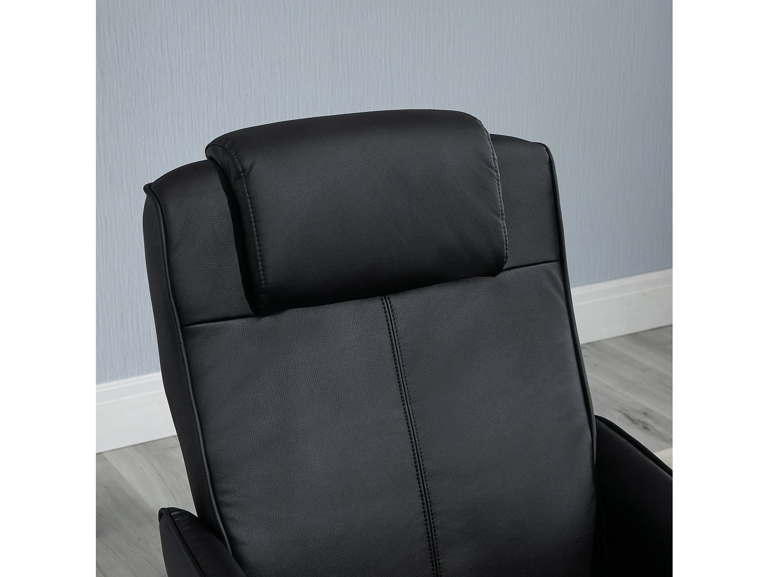 Poltrona Relax Reclinável 145° com Apoio para os Pés e Giro 360° - Estofada em PU e Estrutura de Aço - Modelo Nancy