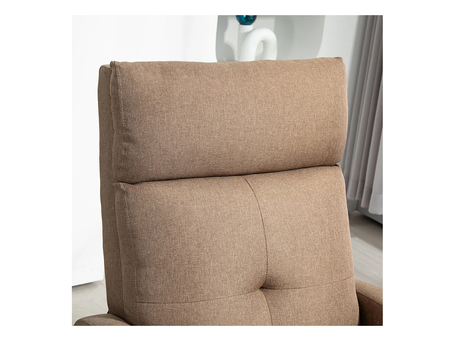 Sillón relax Gorrión Homcom reclinable con reposapiés marrón 98x67x87 cm