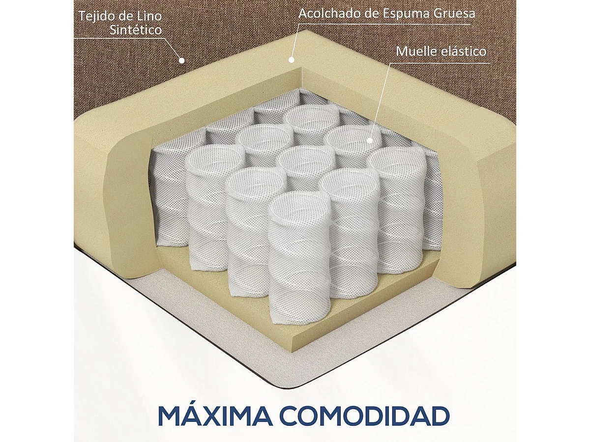 Poltrona Relax Reclinável Coimbra - Conforto e Estilo em Tecido de Linho Marrom