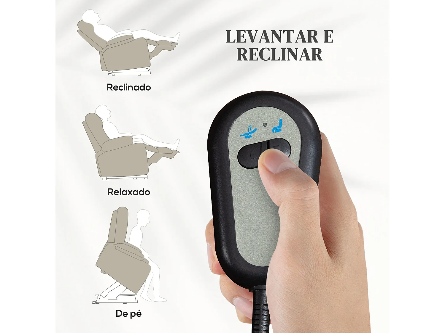 Poltrona Relax Reclinável Elétrica "Fjord" - Conforto e Funcionalidade em Bege