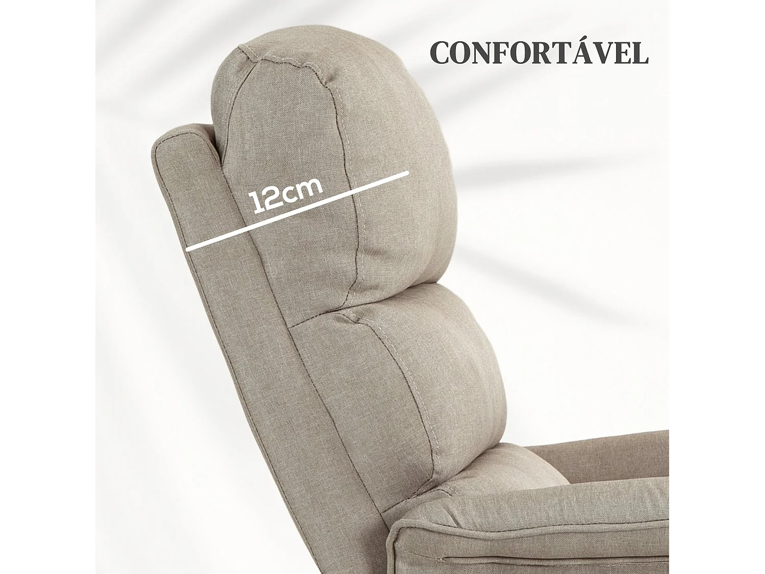 Poltrona Relax Reclinável Elétrica "Fjord" - Conforto e Funcionalidade em Bege