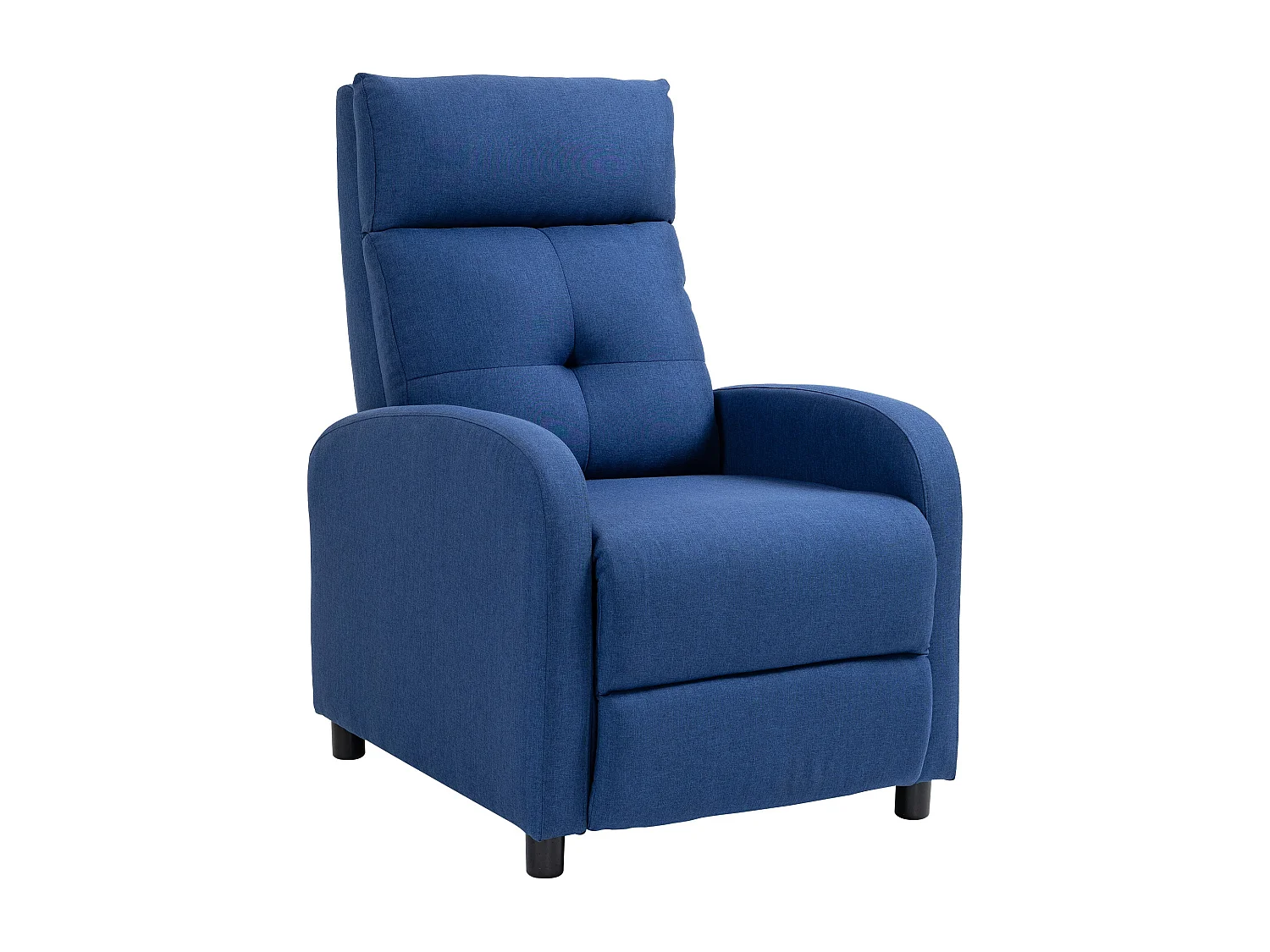 Sillón relax Gorrión Homcom reclinable con reposapiés azul 98x67x87 cm
