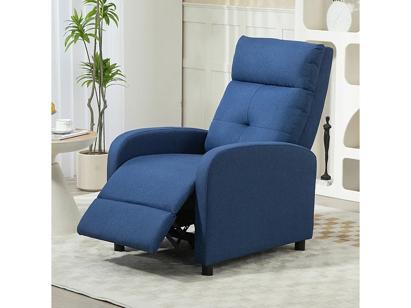 Poltrona Reclinável Uppsala Azul Escuro para Conforto e Estilo em Sua Casa