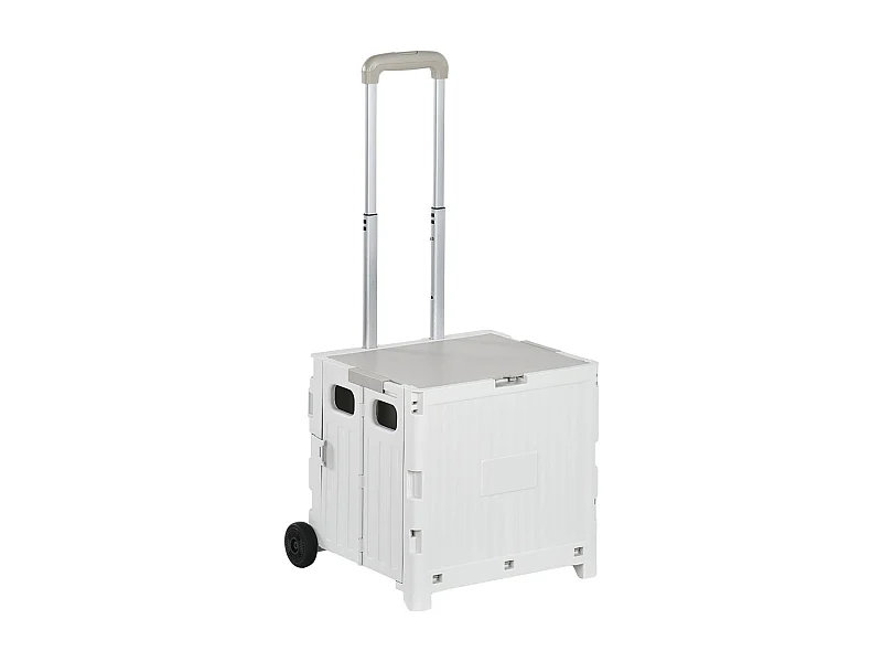 Carrito auxiliar Urkiola Homcom 32L con ruedas blanco 85x41,5x32,5 cm