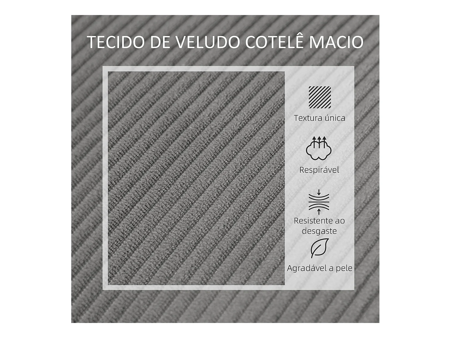 Sofá Ambar Homcom 2 plazas con 2 puertos de carga USB-C gris 85x110x60 cm