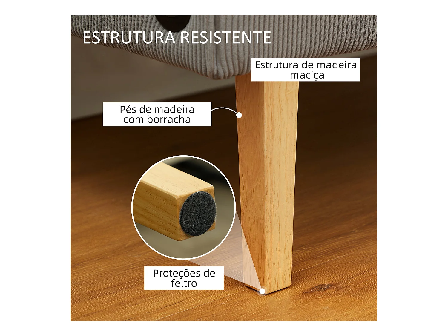 Sofá Ambar Homcom 2 plazas con 2 puertos de carga USB-C gris 85x110x60 cm