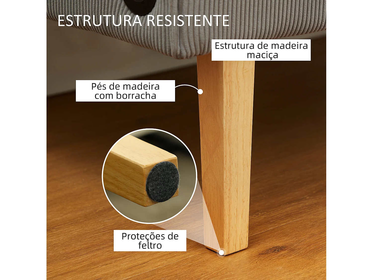 Sofá Ambar Homcom 2 plazas con 2 puertos de carga USB-C gris 85x110x60 cm