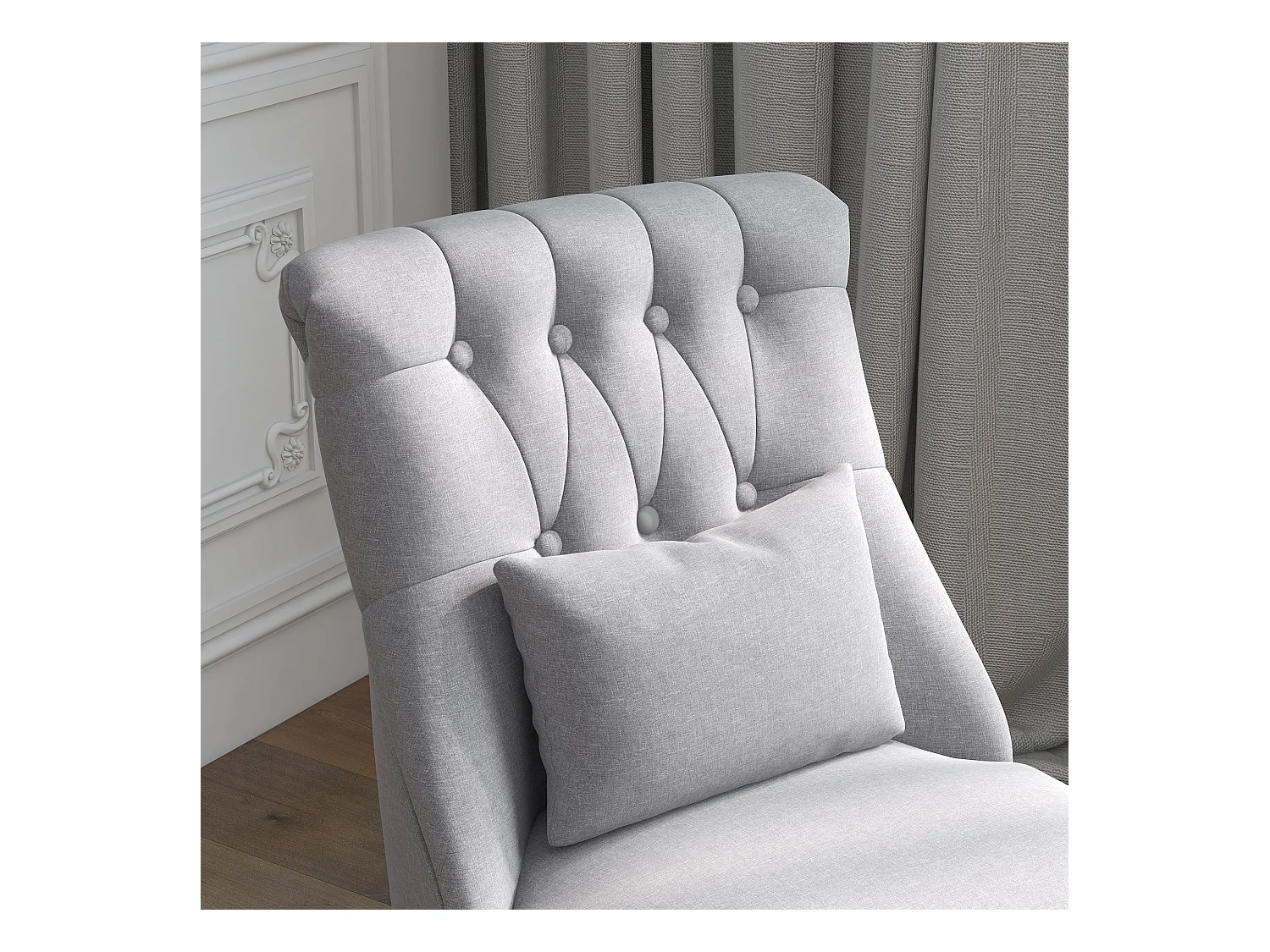 Butaca Kentia Homcom con cojín gris 77x52,5x69 cm