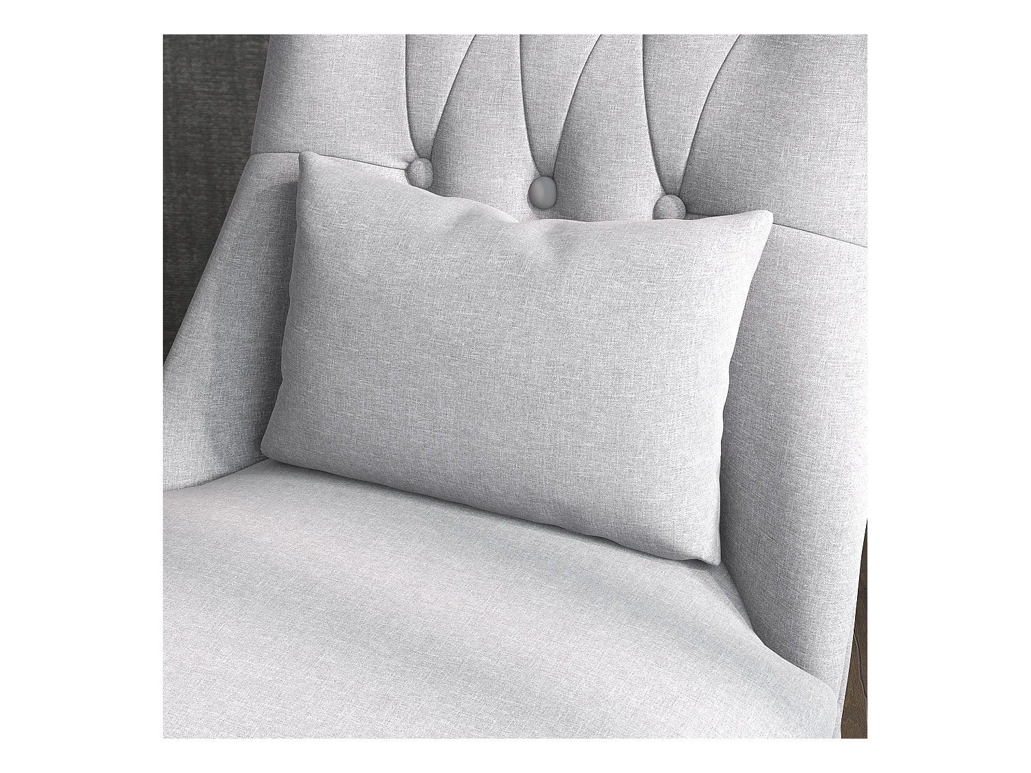 Butaca Kentia Homcom con cojín gris 77x52,5x69 cm