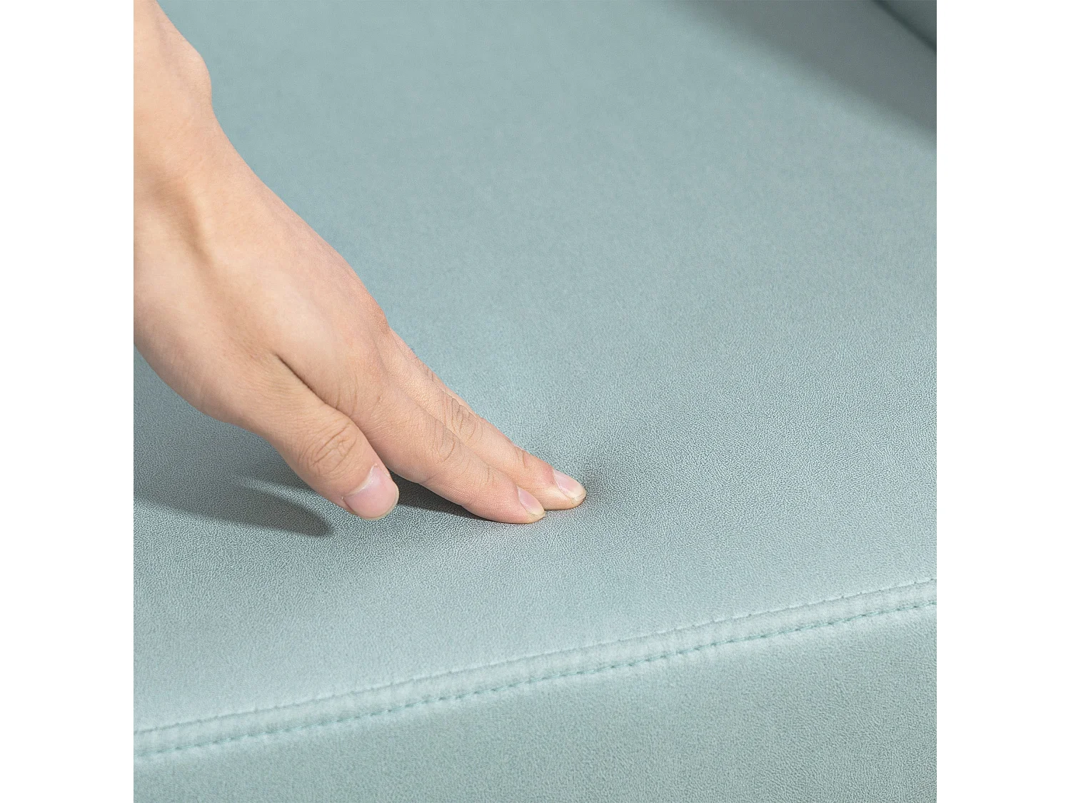 Mecedora Diana Homcom asiento acolchado + reposabrazos verde turquesa 102x65x87 cm