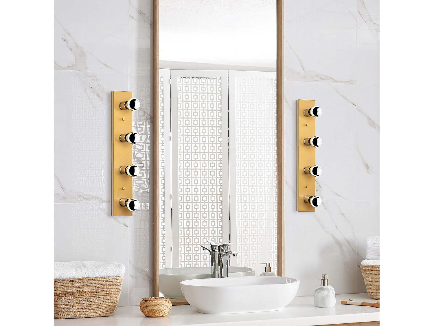 Applique murale 4 lampes Vixiège 60cm Métal Or