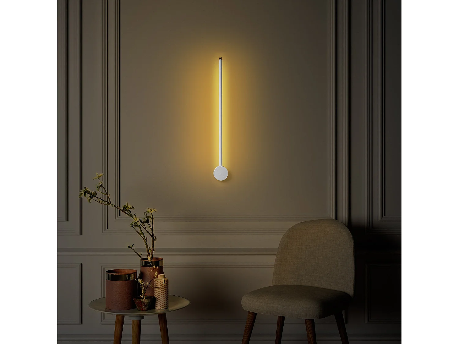 Applique murale Denver H62cm Métal Blanc