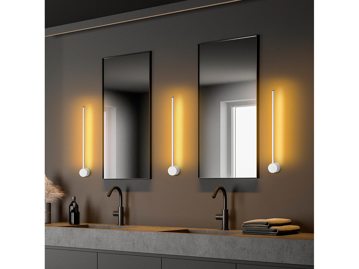 Applique murale Denver H62cm Métal Blanc