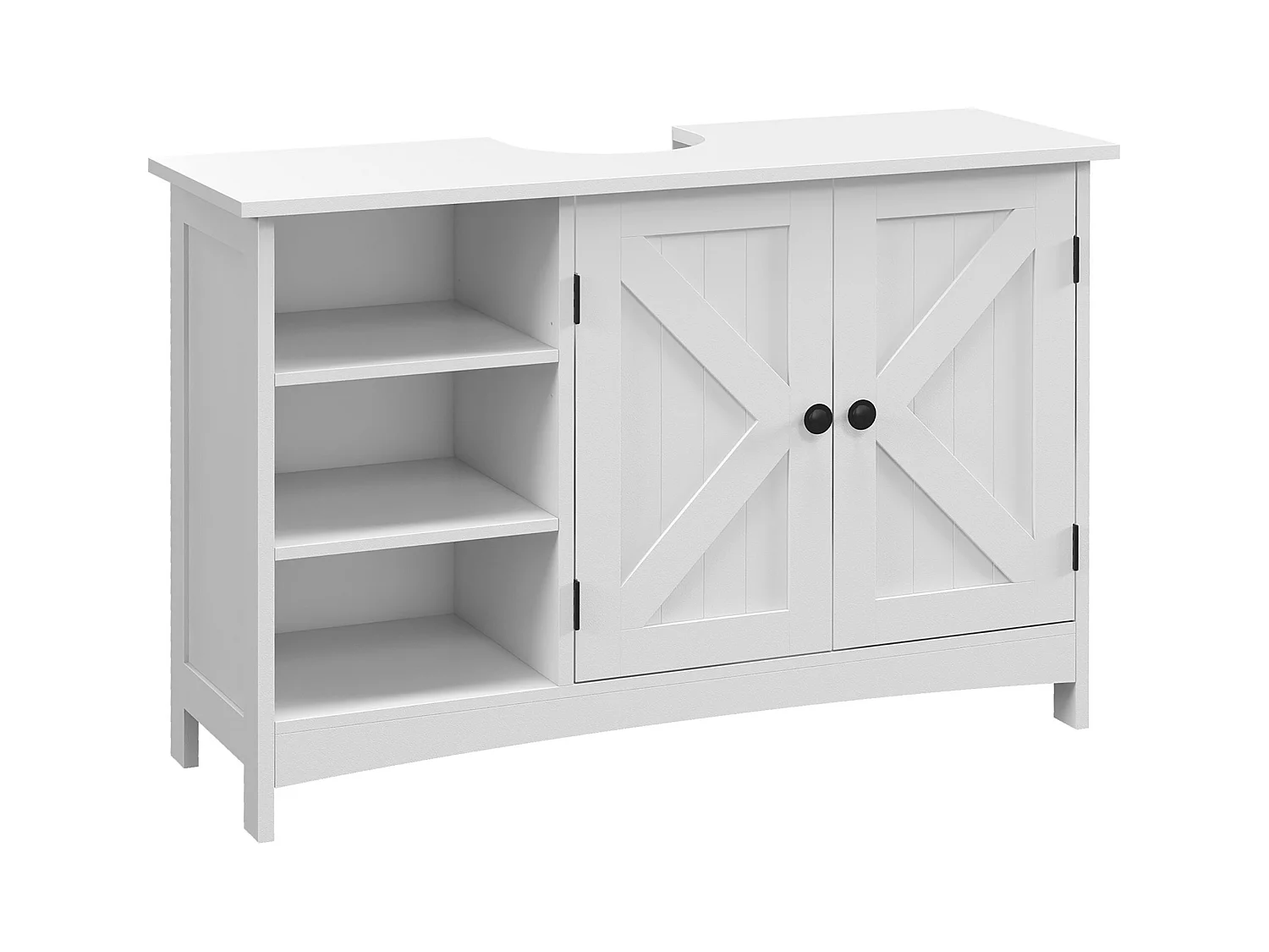 Armario de baño blanco 90x30x60 cm kleankin