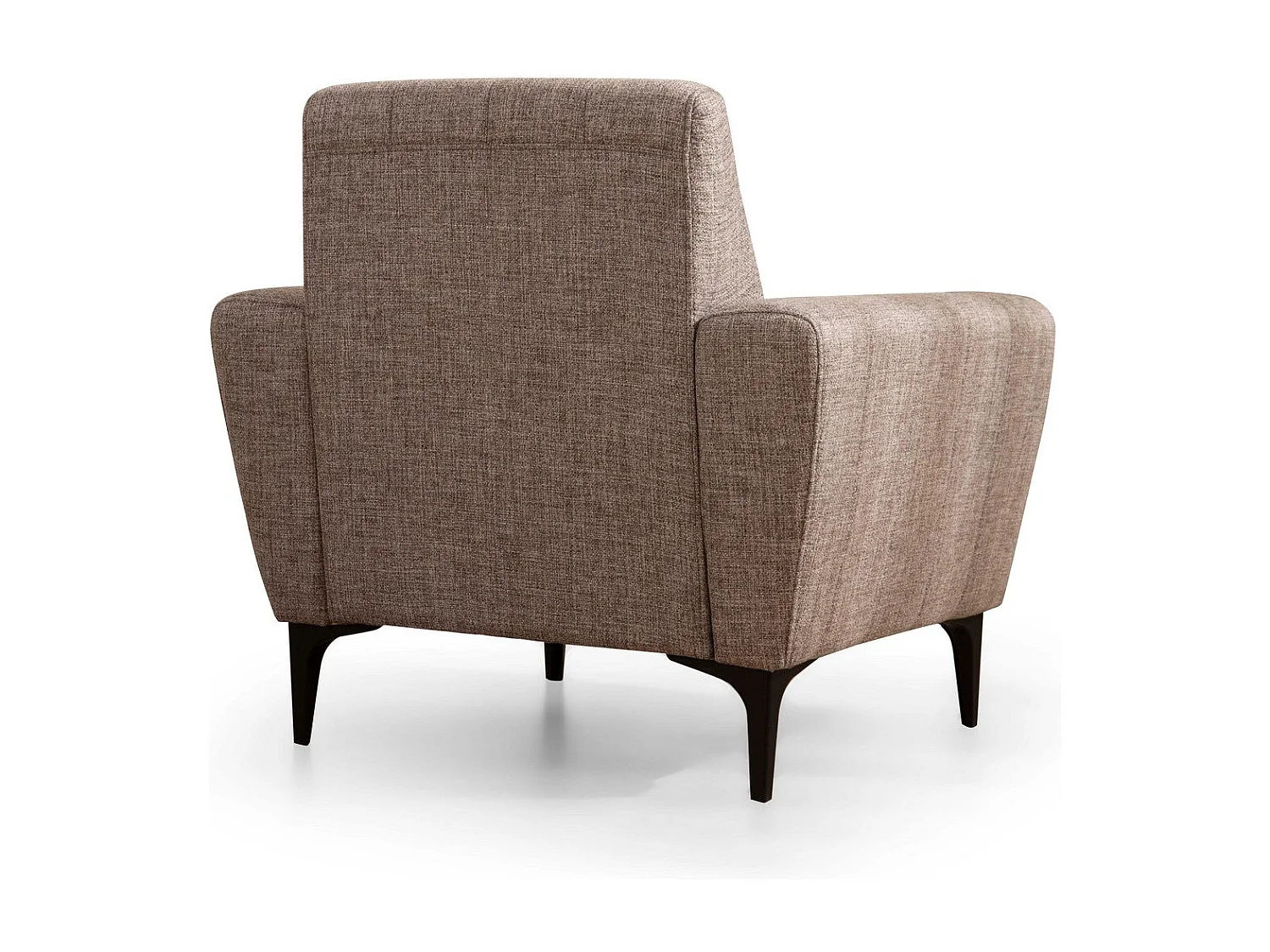 Eleganter 1-Sitzer-Sessel, hellbraun, 90 x 95 x 77 cm | Gestell aus Buchenholz und Spanplatte, Stoffbezug 100 % Polyester | Schaumstoffkisse