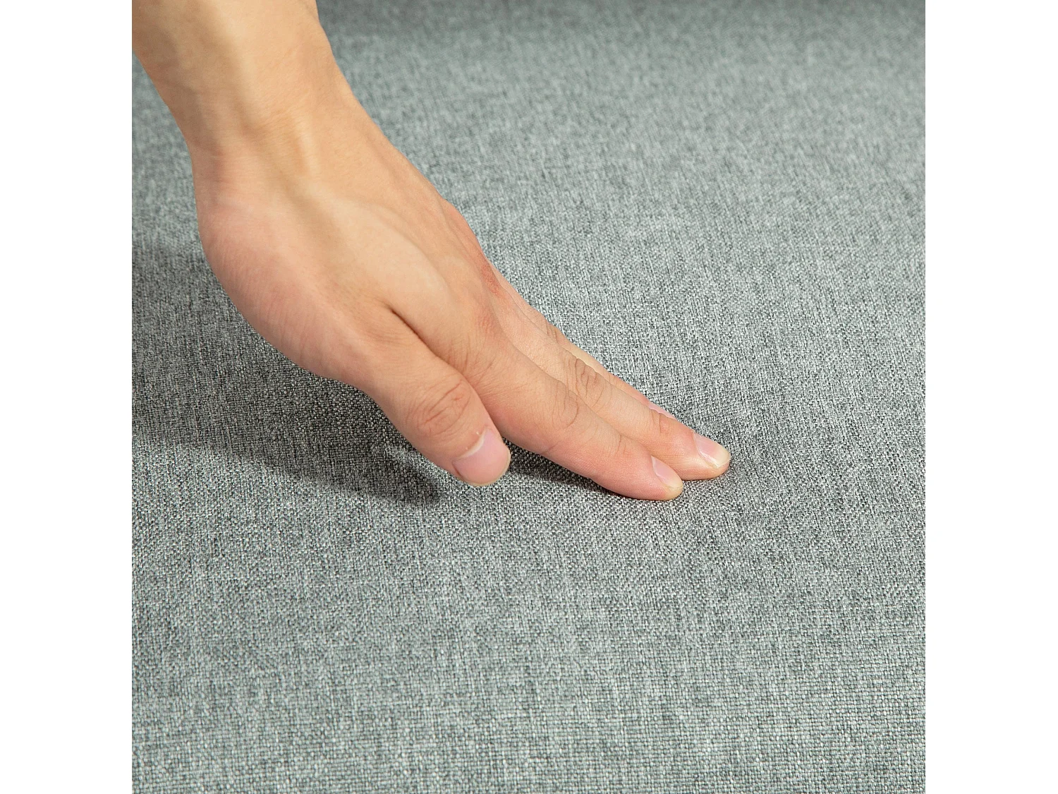 Mecedora Berta Homcom reposabrazos + cojín lumbar gris 84x65x87 cm