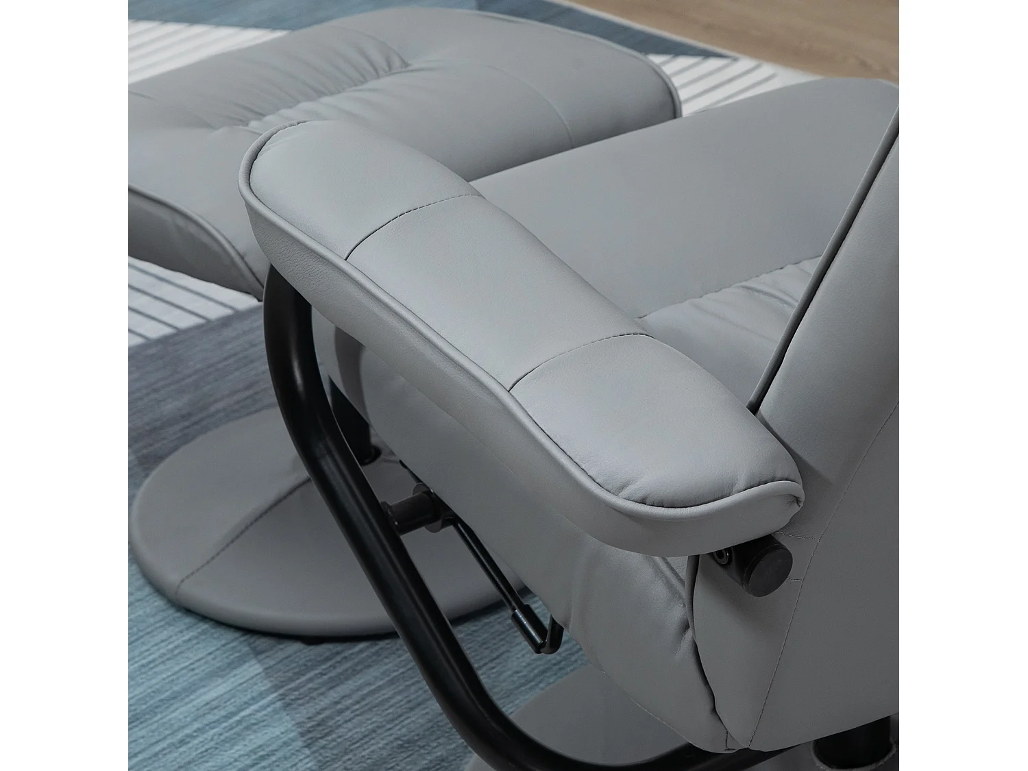 Sillón de masaje Valentín Homcom reclinable 10 puntos de masaje gris 102x77x88 cm