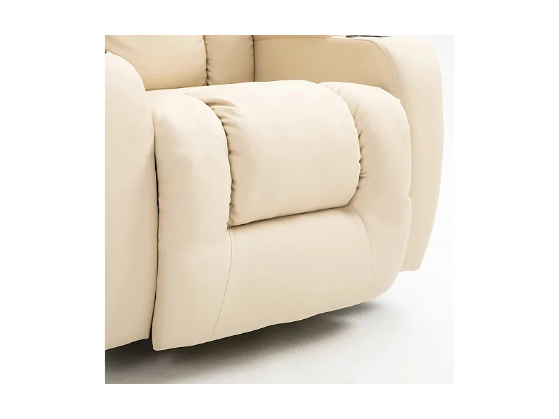 Sillón de masaje Friya Homcom reclinable con mando crema 104x85x94 cm