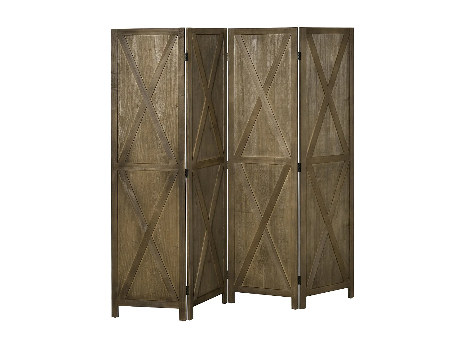 Biombo Dobrável de 4 Painéis em Madeira Paulownia para Separação de Ambientes - Elegância e Praticidade na Decoração