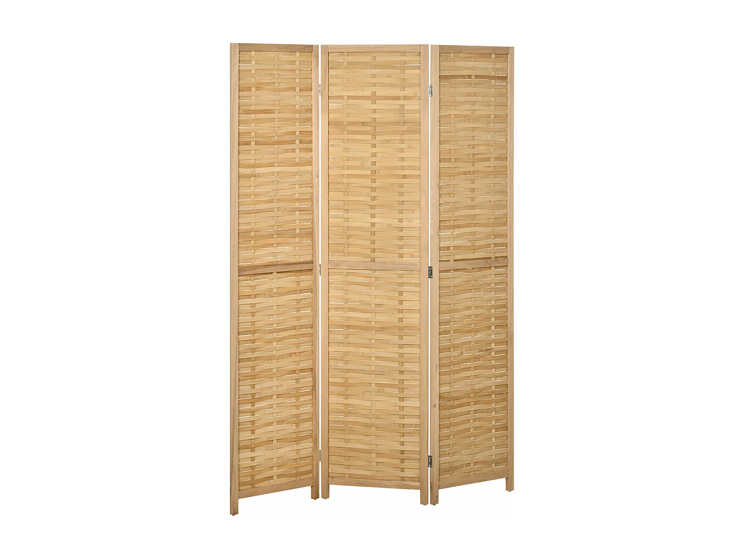 Biombo madera natural 120x1.8x170 cm HOMCOM