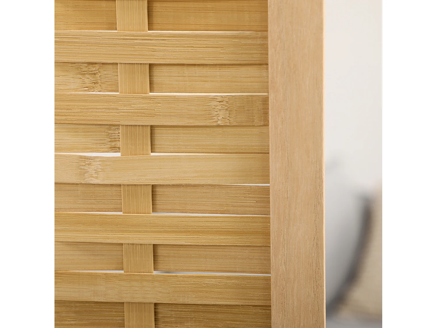 Biombo madera natural 120x1.8x170 cm HOMCOM