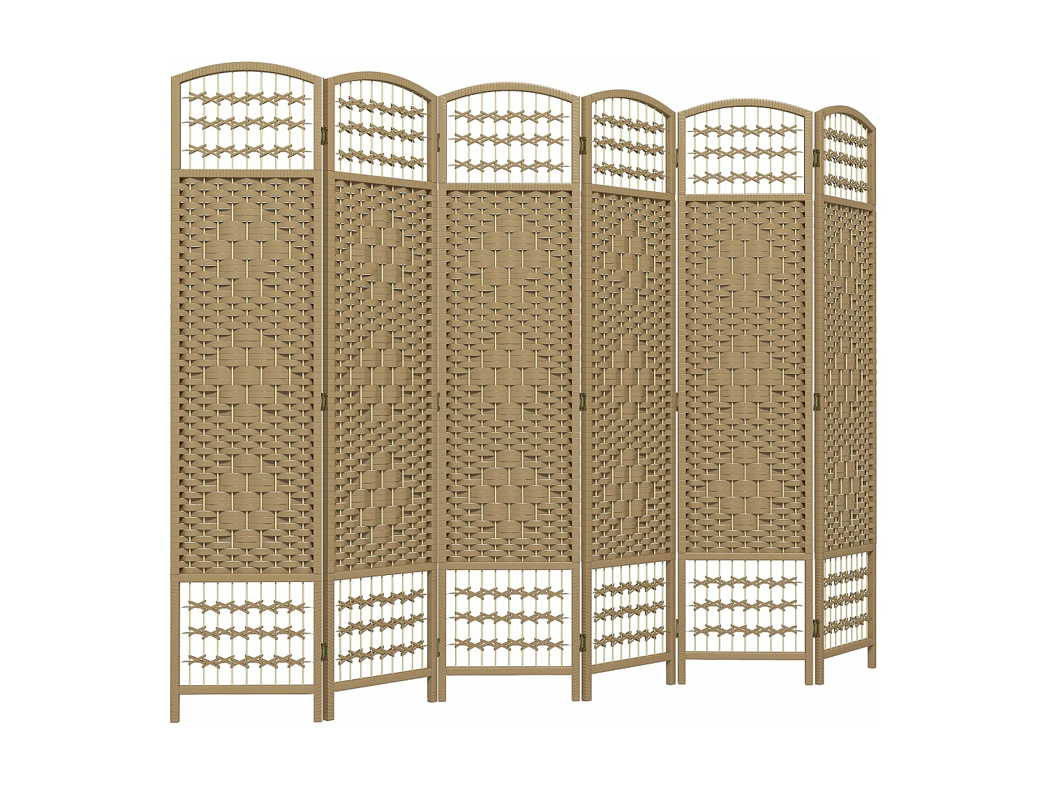 Biombo Dobrável de 6 Painéis para Separação de Ambientes - 240x170 cm - Decoração Moderna para Casa e Escritório