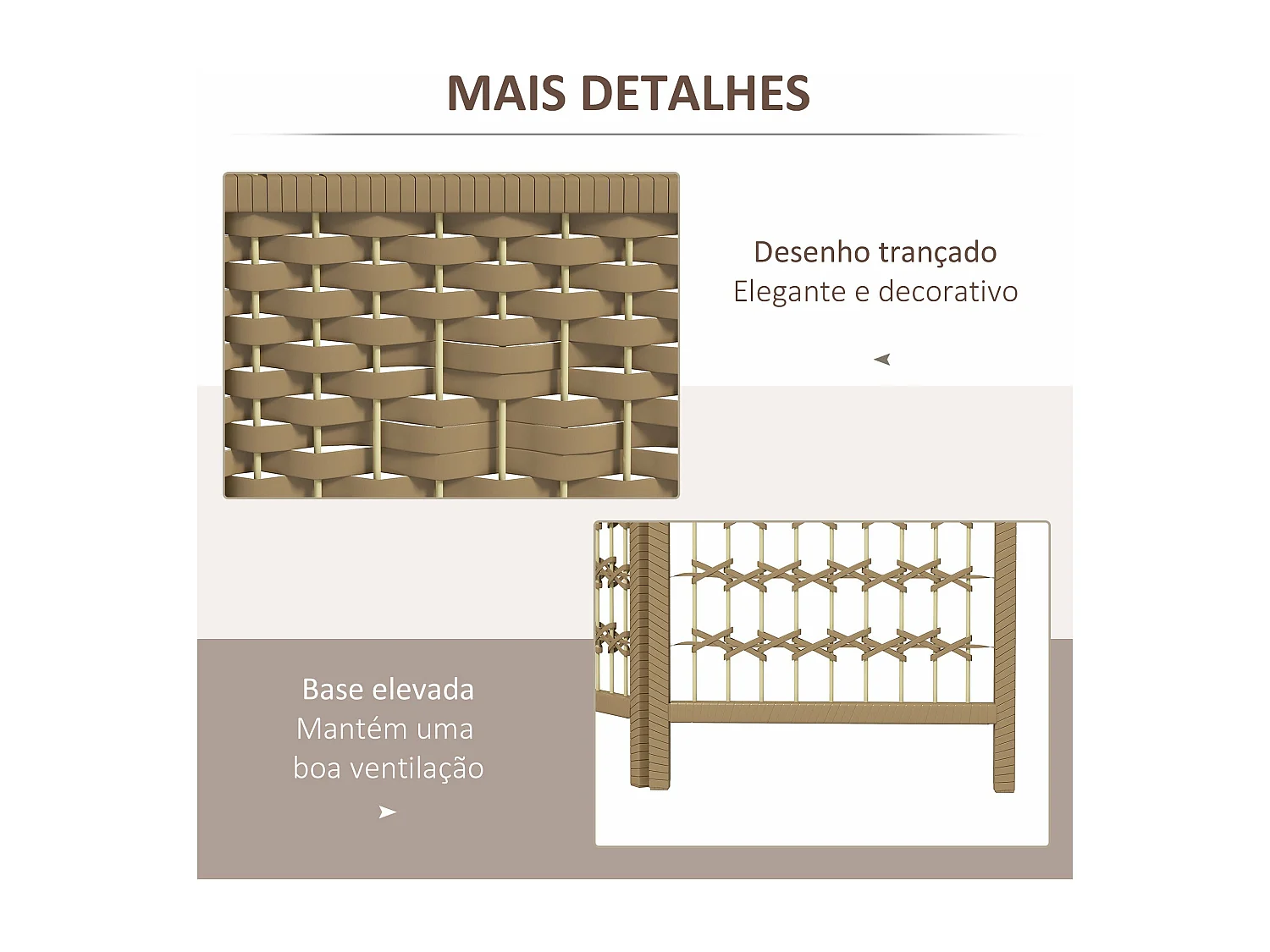 Biombo Dobrável de 6 Painéis para Separação de Ambientes - 240x170 cm - Decoração Moderna para Casa e Escritório