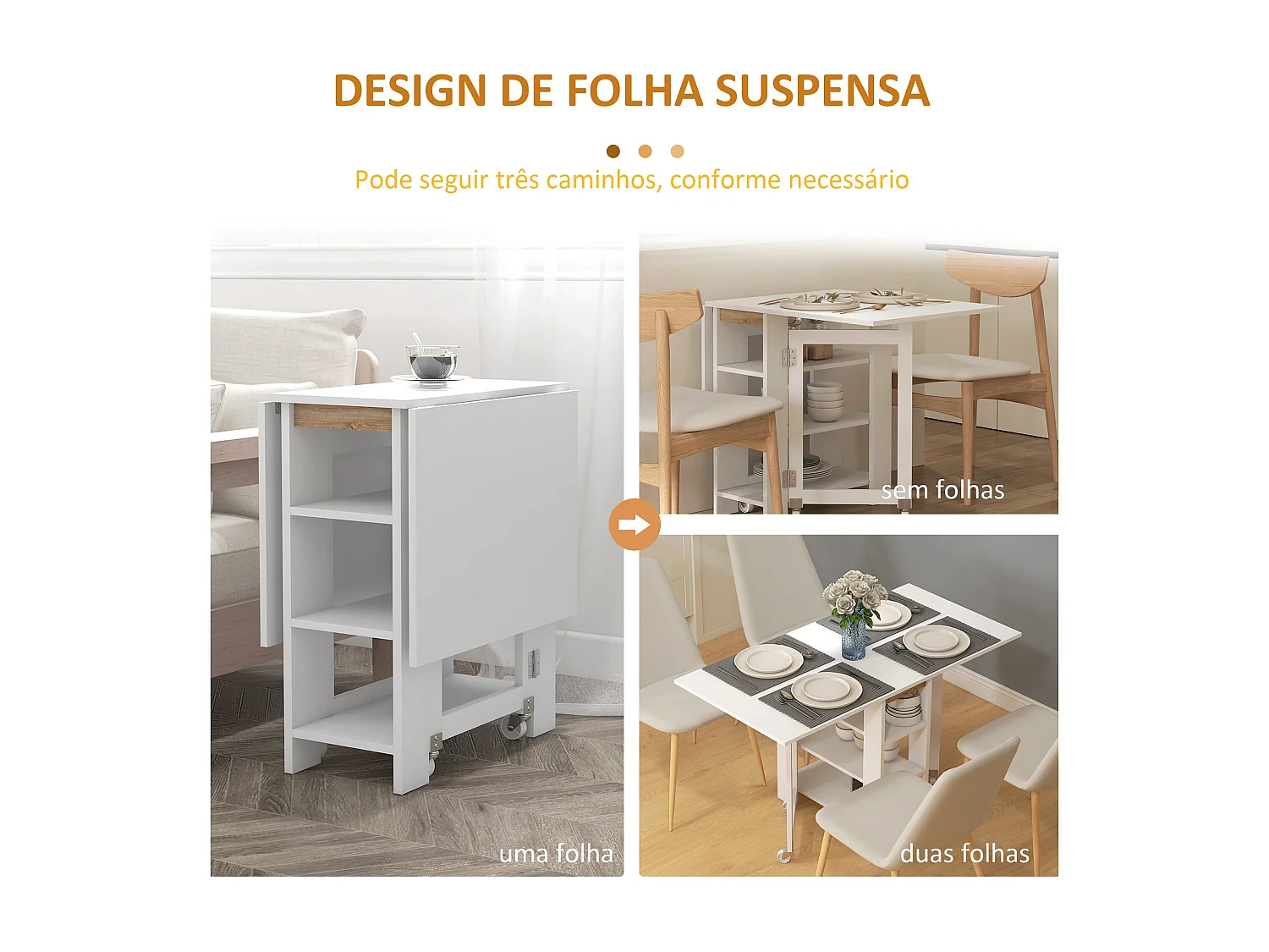 Table pliante avec poignées 120 x 60 x 75 cm - Blanche