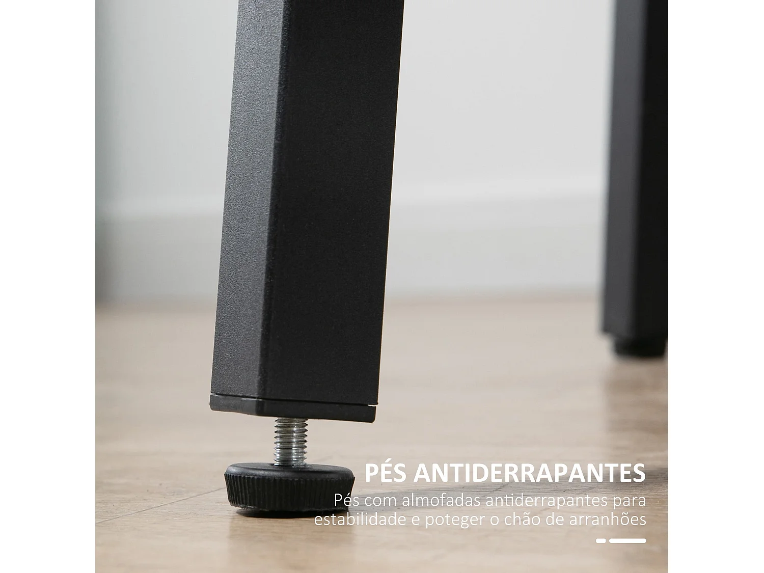 Mesa redonda Gauta Homcom diseño fijo marrón oscuro/negro Ø80x76 cm