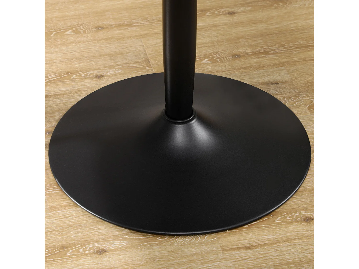 Mesa redonda Shungit Homcom 2 personas negro Ø70x75 cm