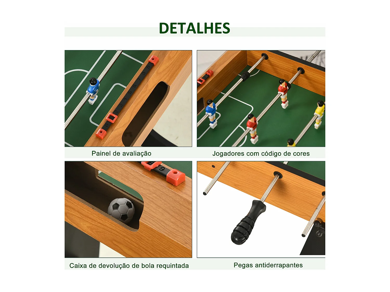 Mesa de Matraquilho Dobrável com 22 Jogadores - Diversão para Crianças e Adultos