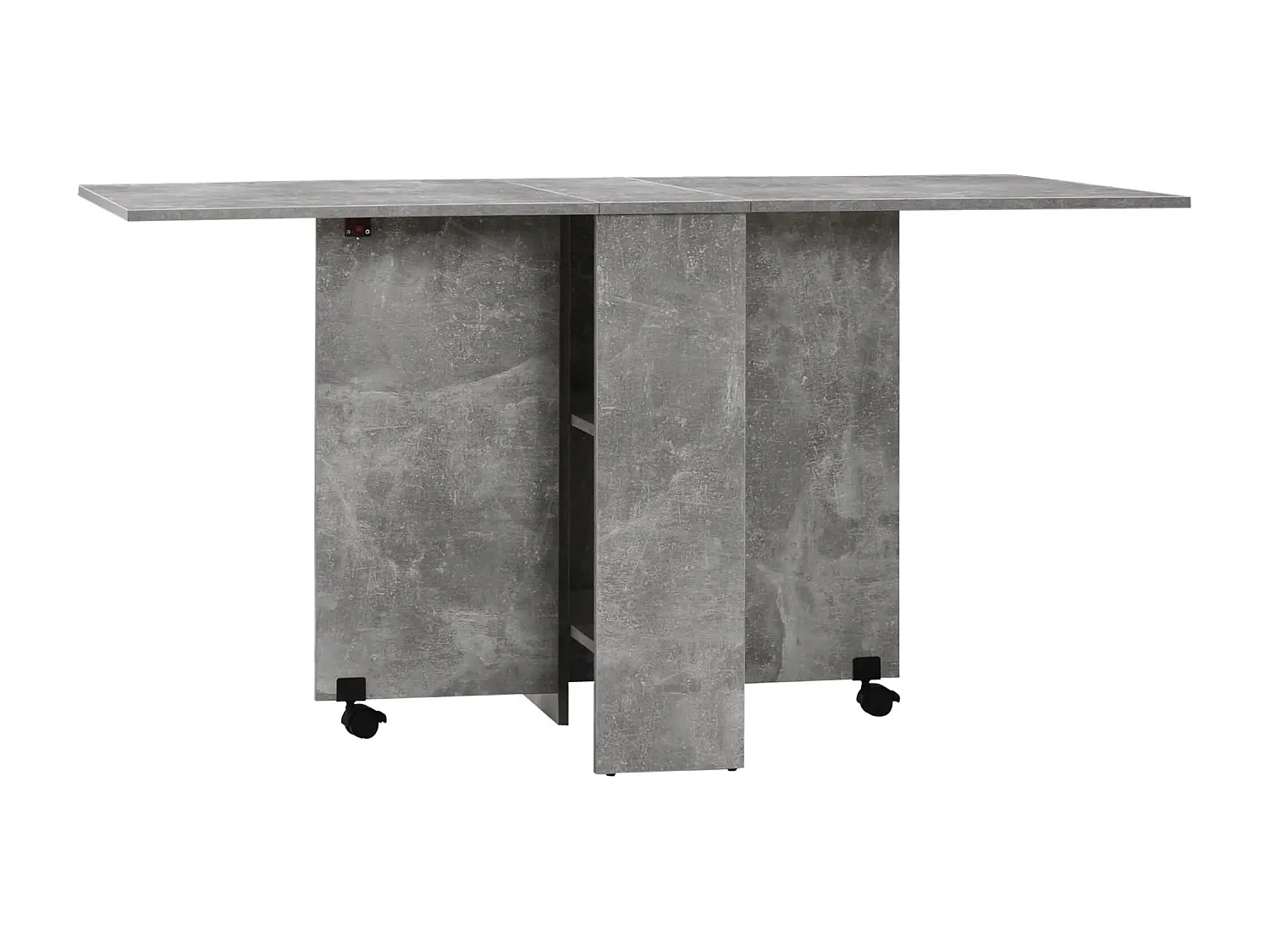 Mesa de Jantar Dobrável Atman - Cinza Moderno - 75x140x74 cm para Espaços Pequenos