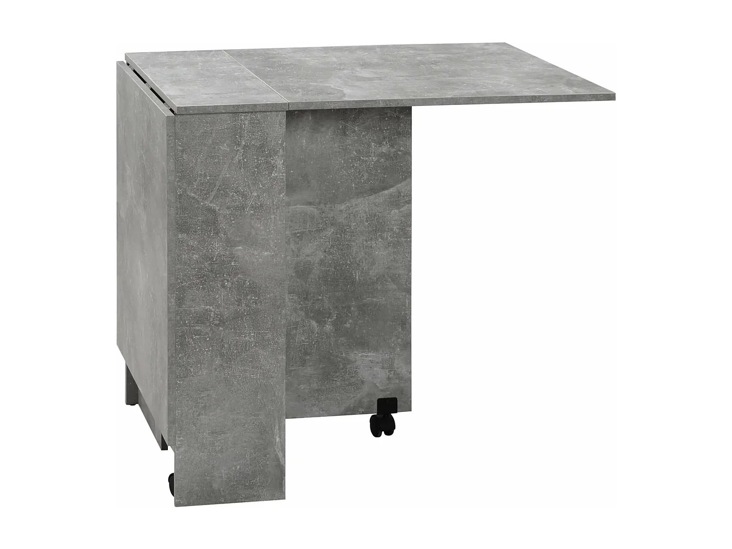 Mesa de Jantar Dobrável Atman - Cinza Moderno - 75x140x74 cm para Espaços Pequenos