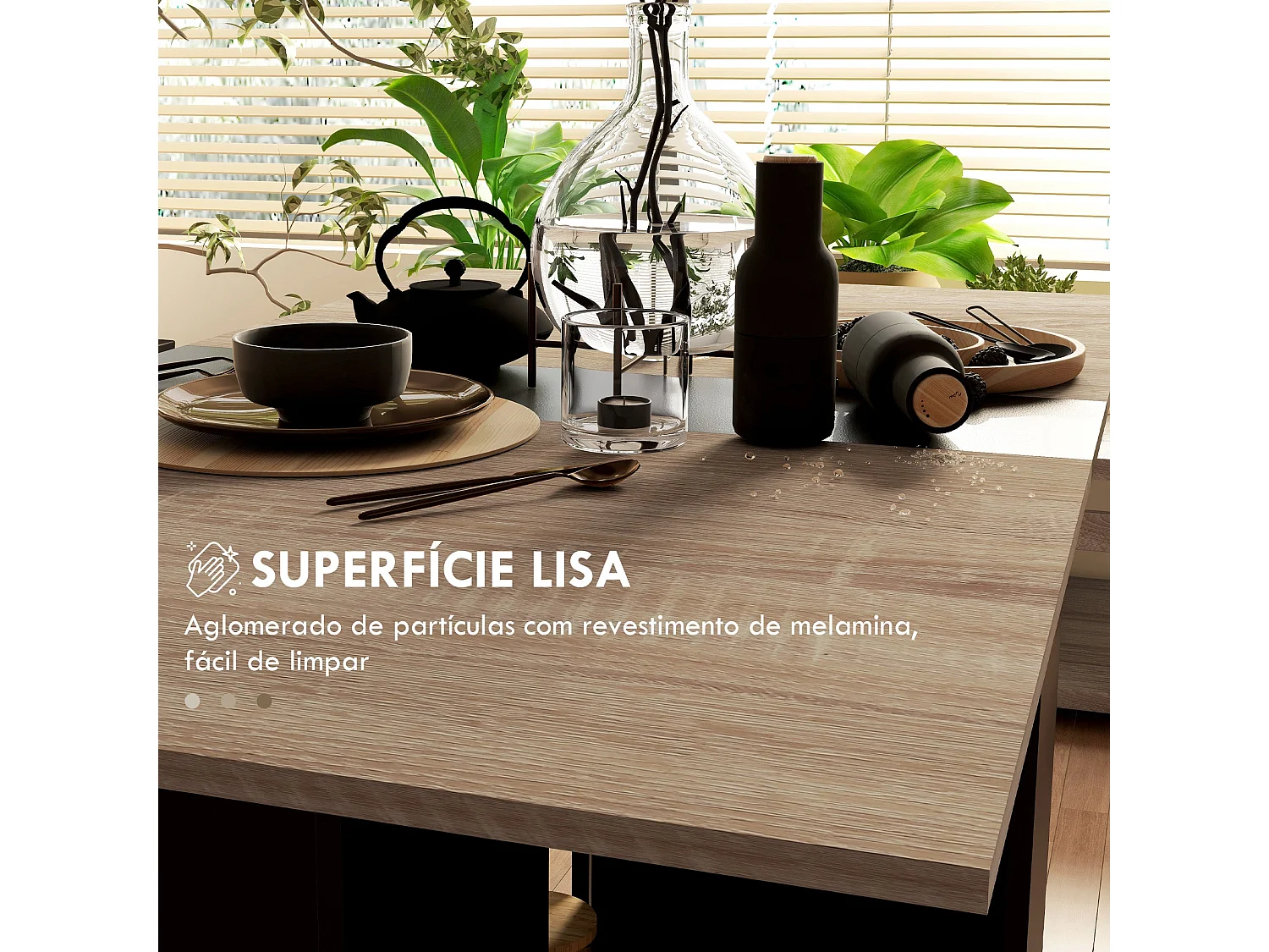 Mesa Dobrável de Cozinha "Rimma" com Rodas e Prateleiras – Ideal para Espaços Pequenos