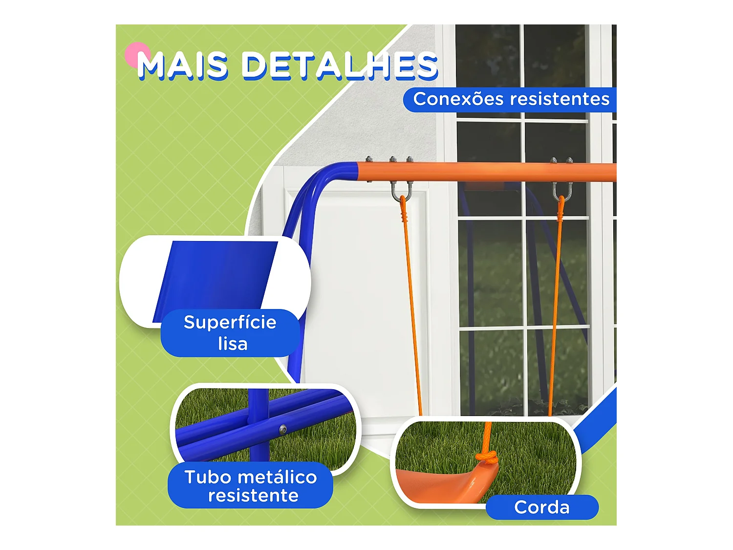 Parque de juegos infantil Fly Outsunny 4 en 1-3 A multicolor 180x367x192 cm