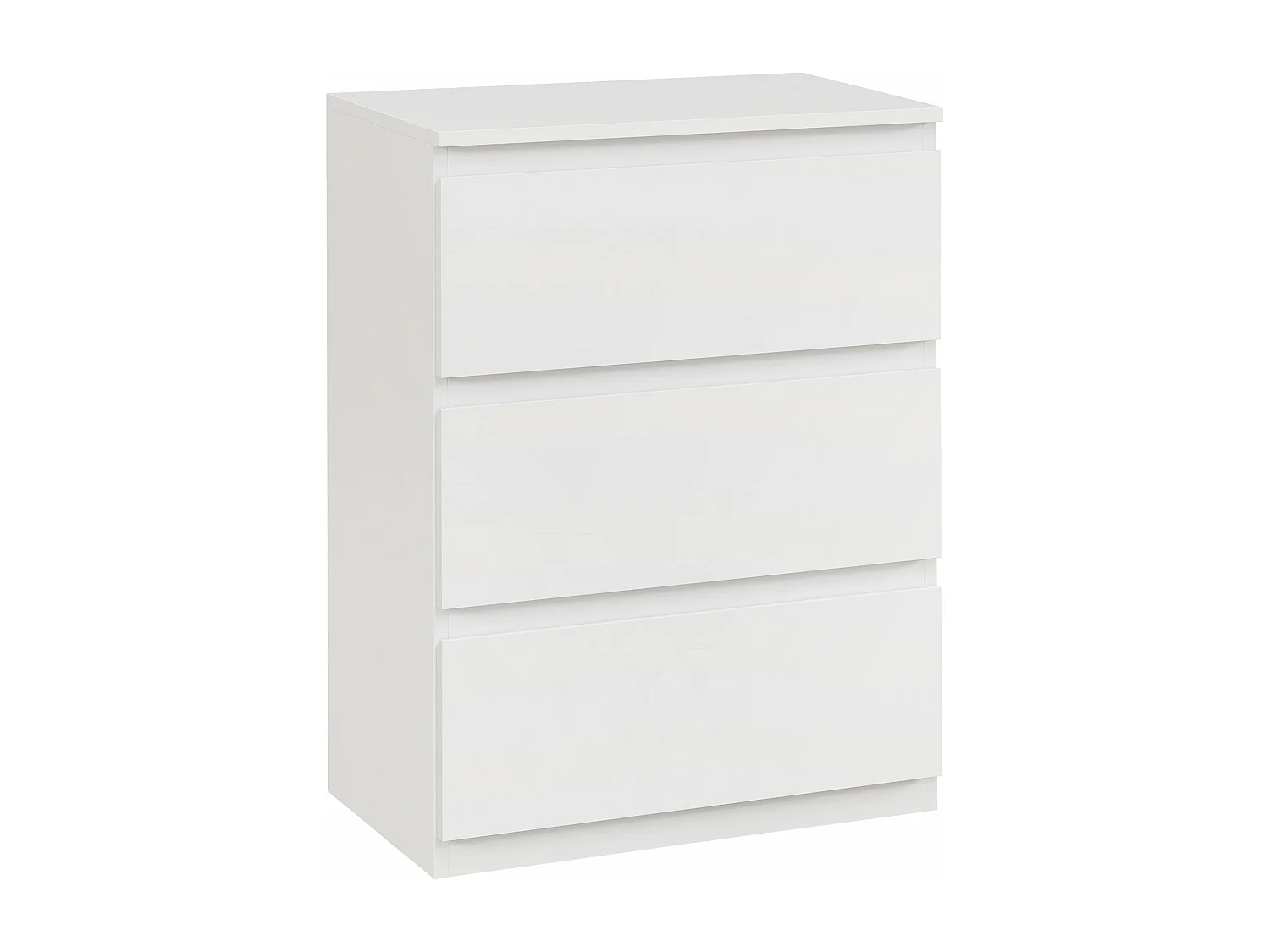 Cómoda Moderna Branca com 3 Gavetas - Estilo Elegante e Funcional para o Seu Lar 55x34x75 cm