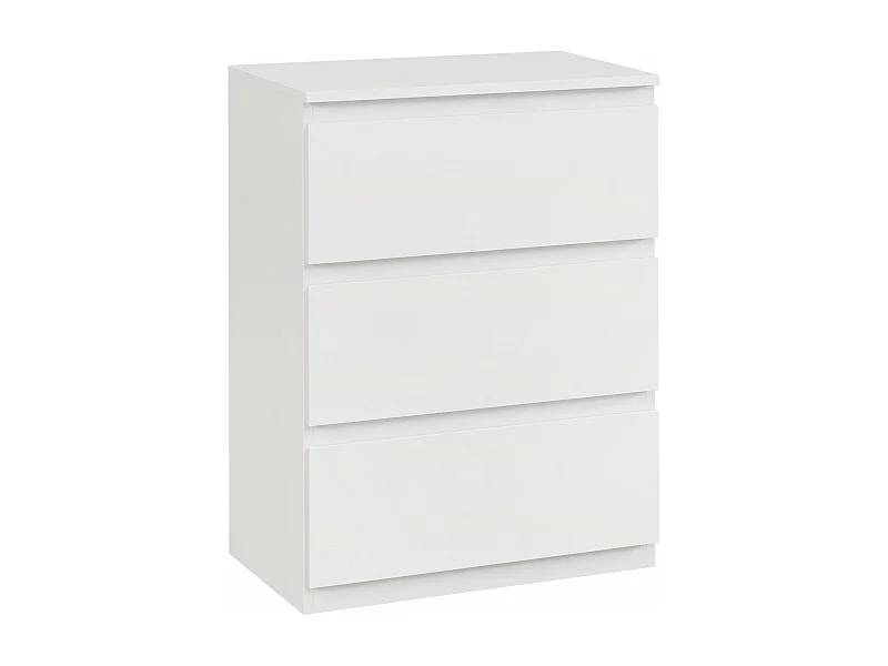 Cómoda Moderna Branca com 3 Gavetas - Estilo Elegante e Funcional para o Seu Lar 55x34x75 cm