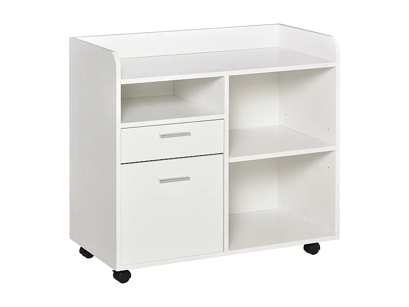 Móvel Lenna com Design Nórdico e 3 Compartimentos para Escritório